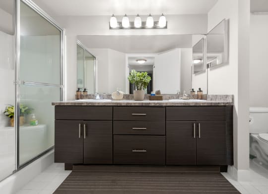 Bathroom With Vanity Lights at Pembroke Pines Landings, Florida