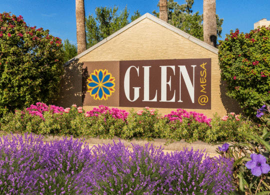 Property Entrance Sign at Glen at Mesa Apartments, Mesa, Arizona