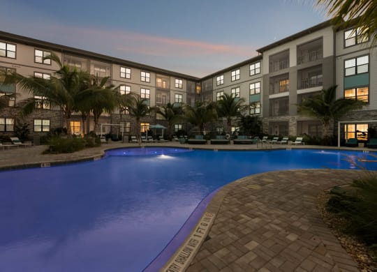 Pool During Twilight at AxisOne, Florida