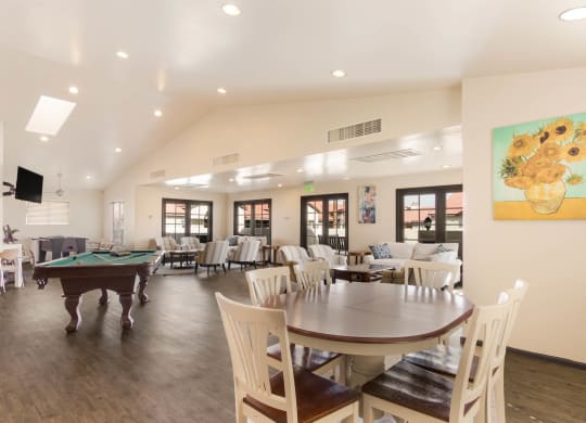 Clubhouse With Billiards Table at Del Coronado, Mesa, AZ