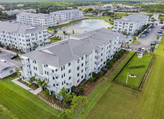 Aerial View of Apartment Buildings and Greenery at Edge75, Naples, FL 34104