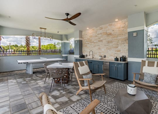 Outdoor Kitchen at Edge75, Naples, Florida