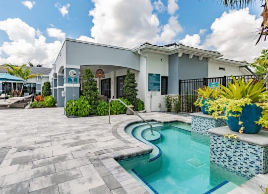 Outdoor Spa Hot Tub at Edge75, Naples, Florida 34104