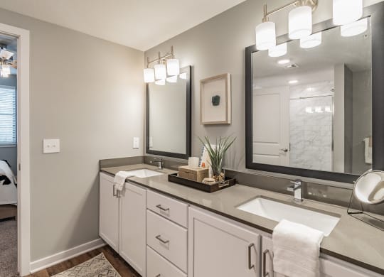 Double Vanity Sinks in Master Bathrooms at Edge75, Florida 34104