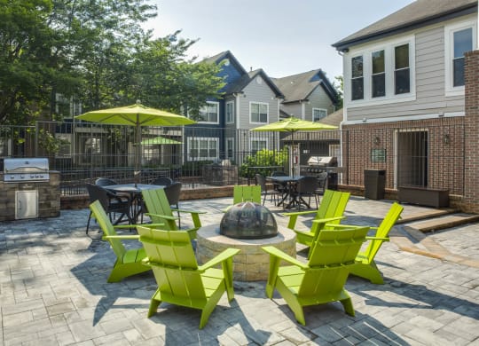 Outdoor Fireplace Lounge at Heritage at Waters Landing, Maryland, 20874