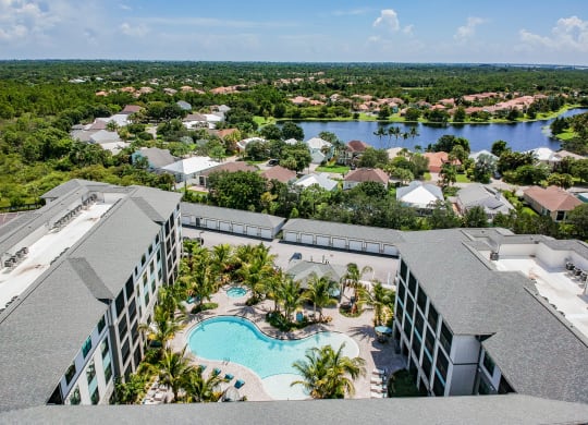 Drone View of Neighborhood at AxisOne, Stuart