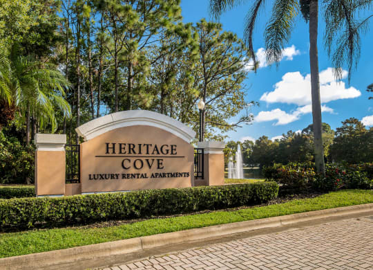 Property Entrance Signage at Heritage Cove, Stuart, Florida