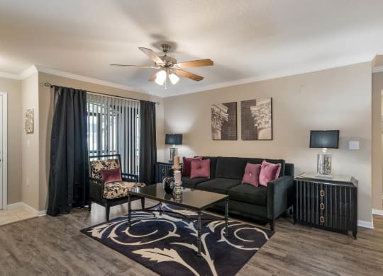 Living Rooms with Ceiling Fan at The Parkway at Hunters Creek, Florida