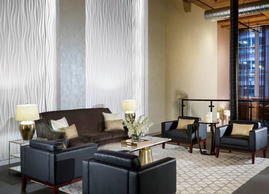 Clubhouse Lounge Area at Riverwalk Apartments, Lawrence