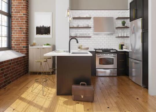 Luxurious Kitchen at Riverwalk Apartments, Lawrence, Massachusetts