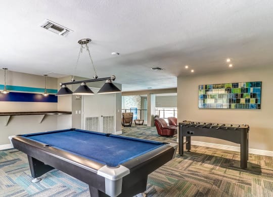 Billiards Table In Game Room at Sanford Landing Apartments, Florida