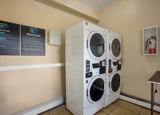 a washer and dryer in the laundry room at Broadmoor Springs, Colorado Springs, CO, 80906