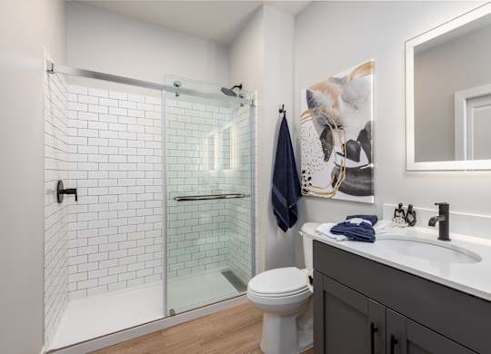 Bathroom With Bathtub at Mila, Ellisville, MO