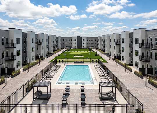 Aerial Pool View at Mila, Ellisville, MO