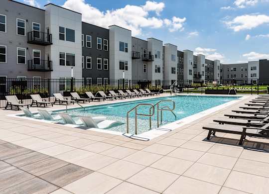 Pool With Sundecks at Mila, Ellisville, Missouri