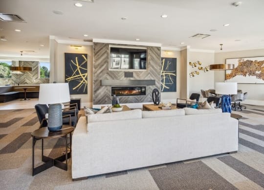 Community lounge with couches