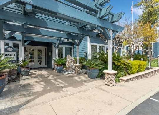 Front Entrance of Community Leasing Office at Fountains at Point West Apartments in Sacramento, CA.