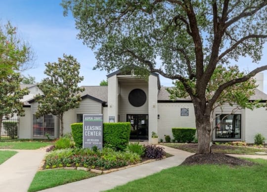Clubhouse front entrance and landscape