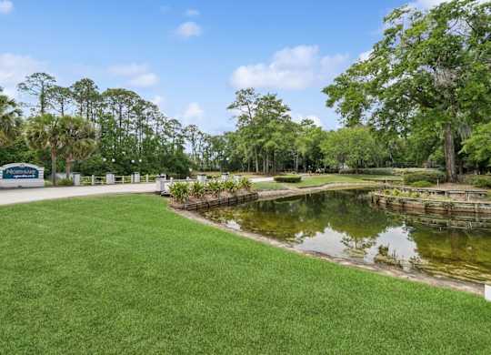 Property entrance and signage at Northlake Apartments in Jacksonville, FL