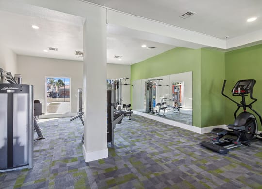 Community Fitness Center with Equipment at Stonegate Apartments in Las Vegs, NV.