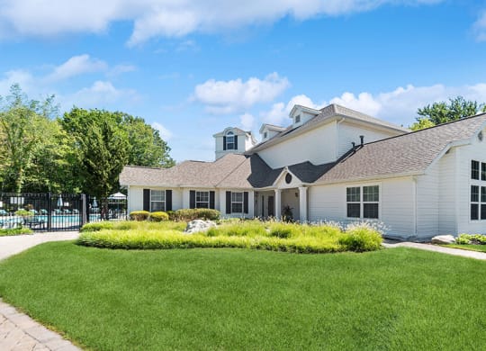 Community Clubhouse and Exterior at The Commons at Haynes Farm Apartments in Boston, MA.