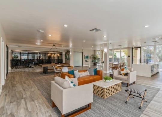 Clubhouse lounge area