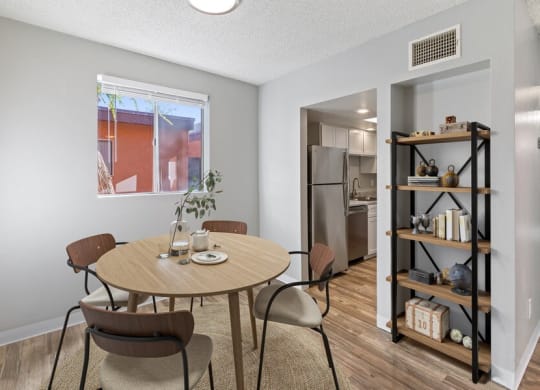 Model dining room and kitchen