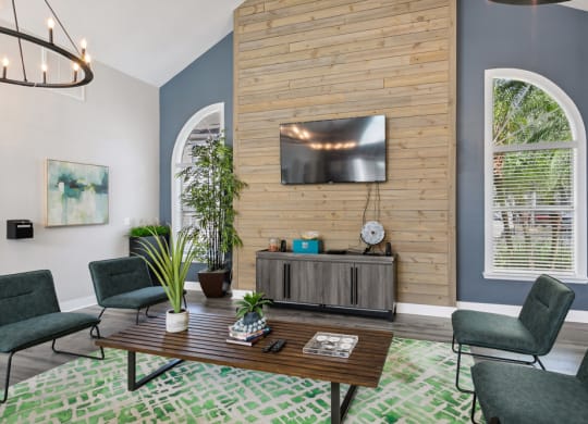 Leasing office interior at Retreat at Crosstown Apartments