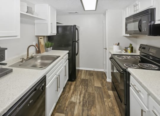 Model kitchen at Autumnwood, Texas