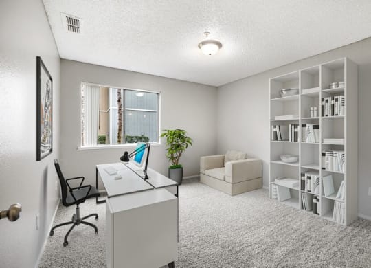 Model bedroom office space