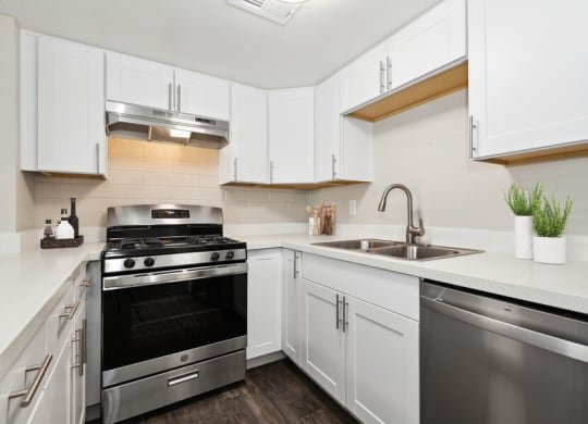 Model kitchen showcasing new appliances