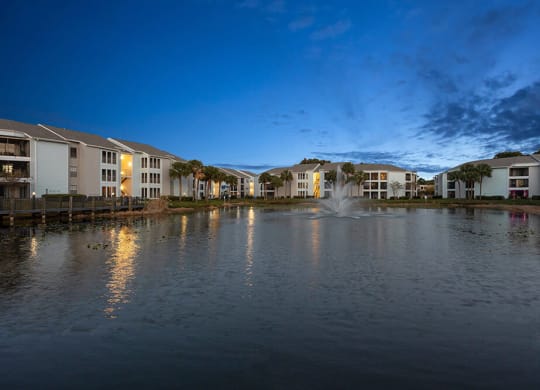 Community Pond and Landscape at Haven at Water's Edge Apartments in Tampa, FL.
