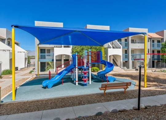Covered outdoor playground