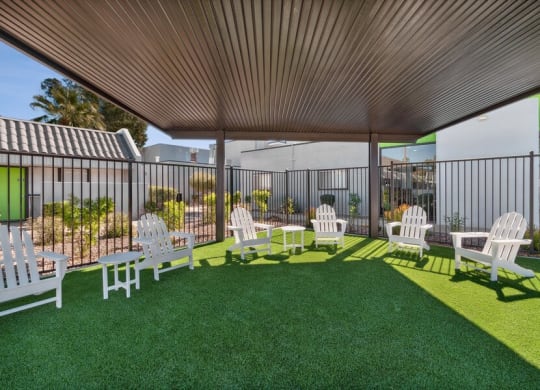 Covered outdoor lounge