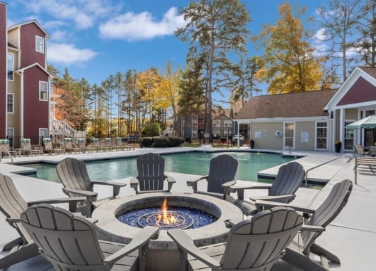 Fire pit and pool