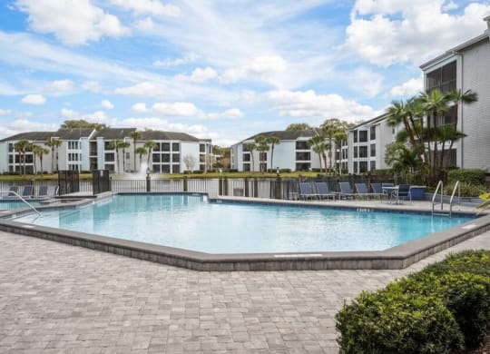 Resort-style swimming pool and sundeck