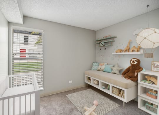Model apartment bedroom