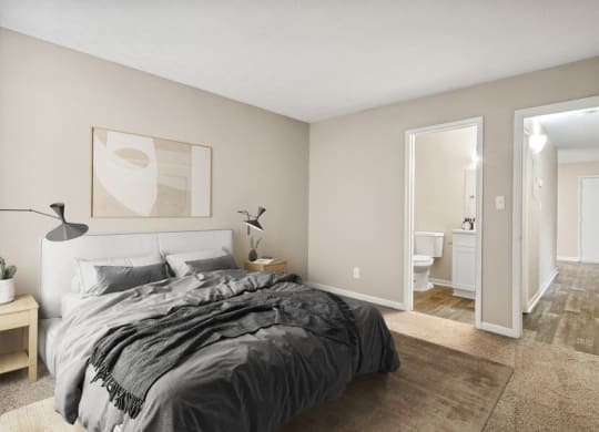 Model primary bedroom