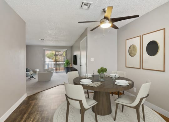Model dining room and living room