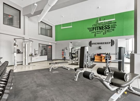 Resident fitness gym at Elevate on Parkway, Burnsville, MN 55337