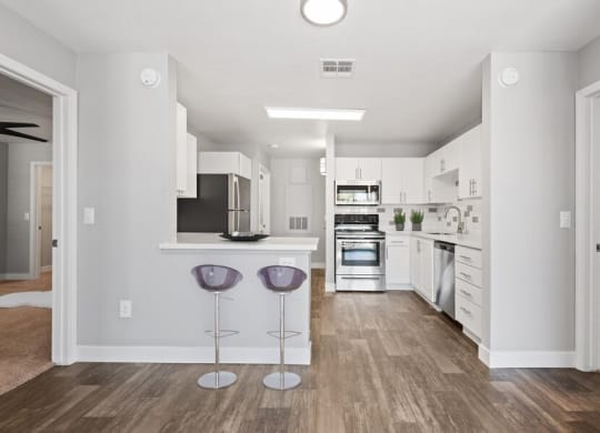 Model dining and kitchen at Harmony at Surprise, Surprise
