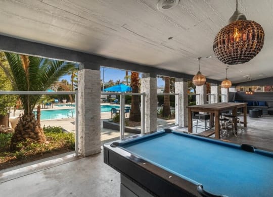 Game room with pool table