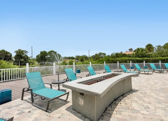 Poolside lounge chairs