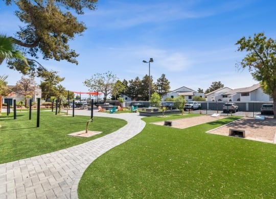 Walking path and activity area