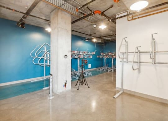 Community bike storage at Tl Residences
