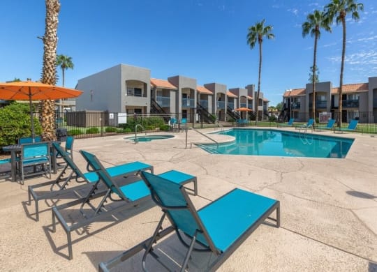 Poolside lounge chairs