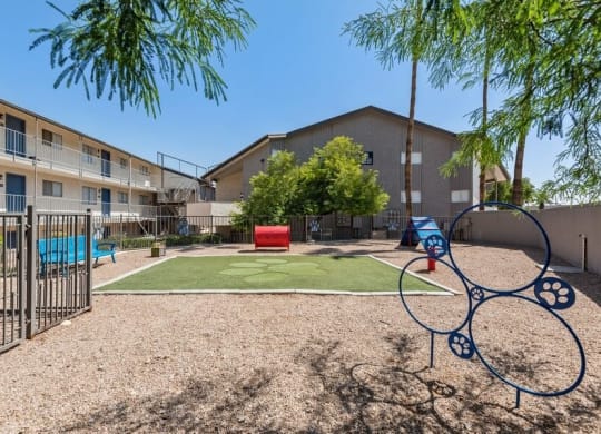 Dog park with agility equipment
