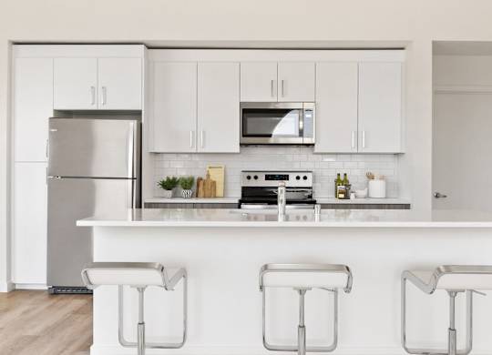 Model kitchen bar area