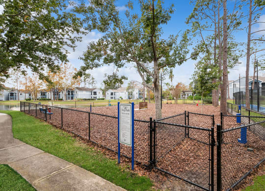 Community Dog Park with Agility Equipment at Westland Park Apartments in Jacksonville, FL.