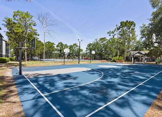 Community Sports Court at Mirage on Kernan Apartments located in Jacksonville, FL.